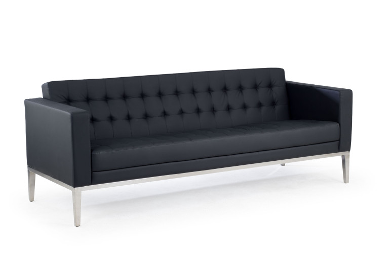 Sofa de recepción Chester 3 plazas - negro