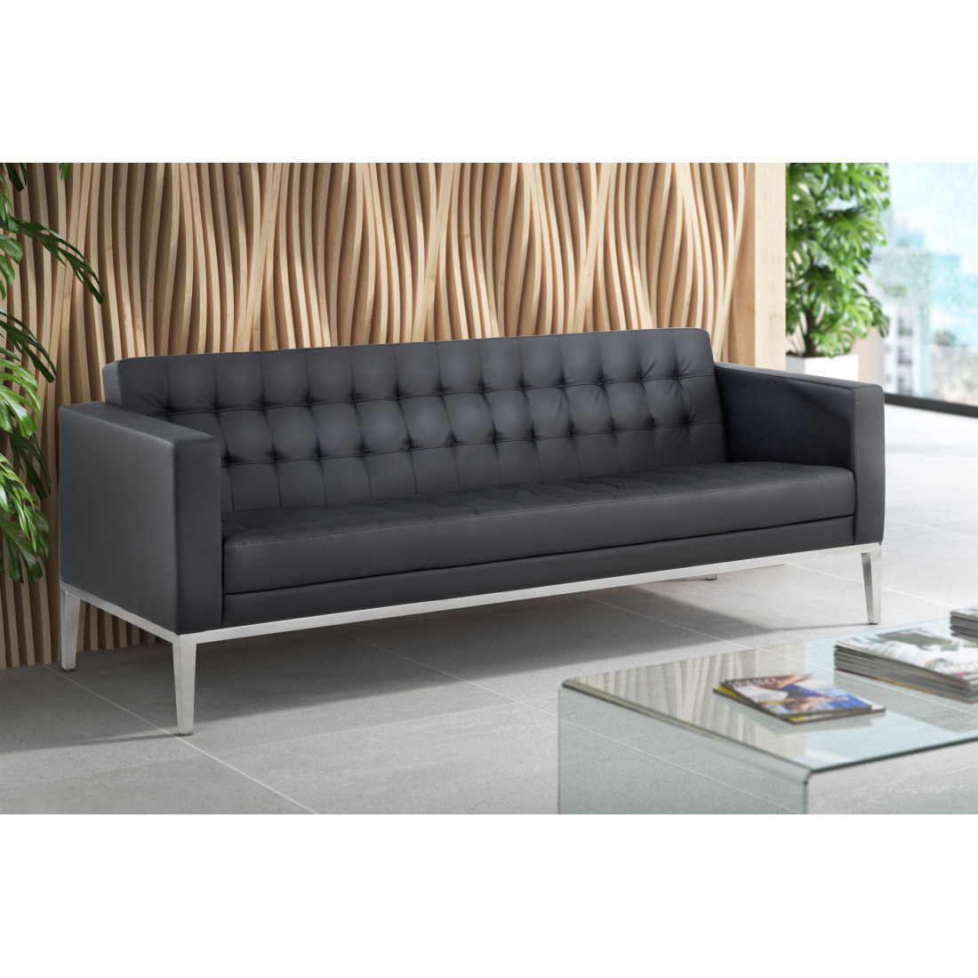 sofa para oficina negro chester 1 plaza 2
