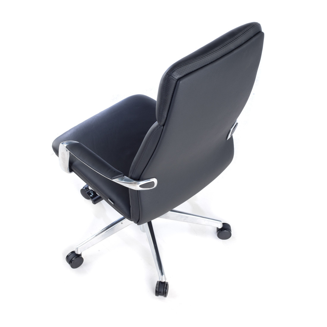 sillon de oficina negro aston piel natural 8
