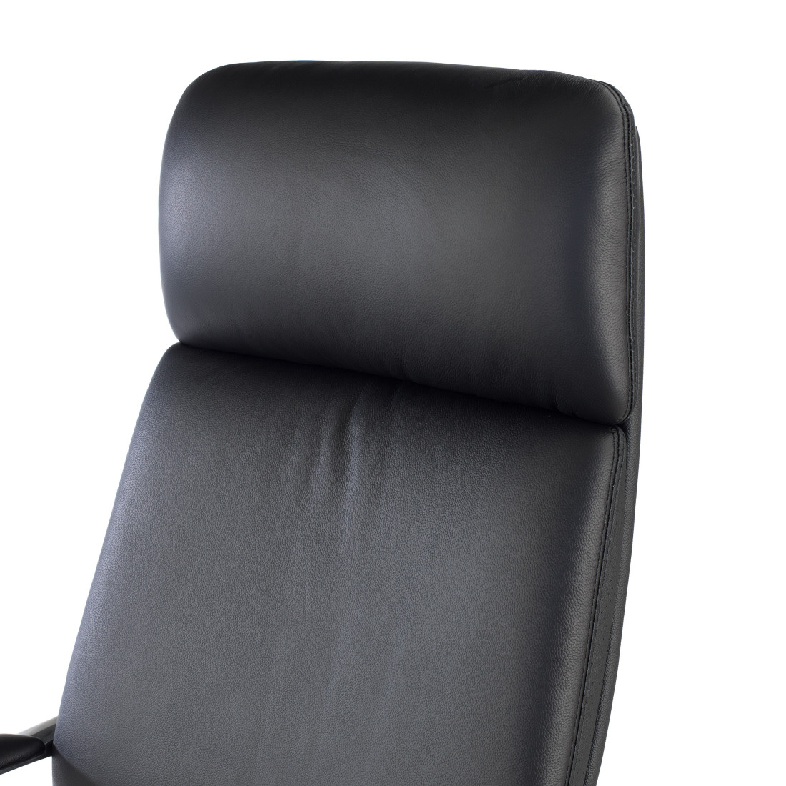 sillon de oficina negro aston piel natural 10