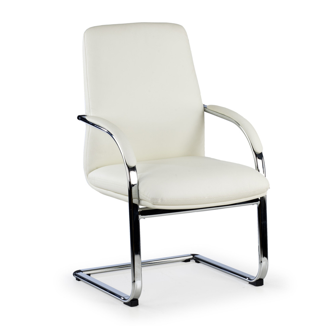 silla confidente blanco aston piel natural 1