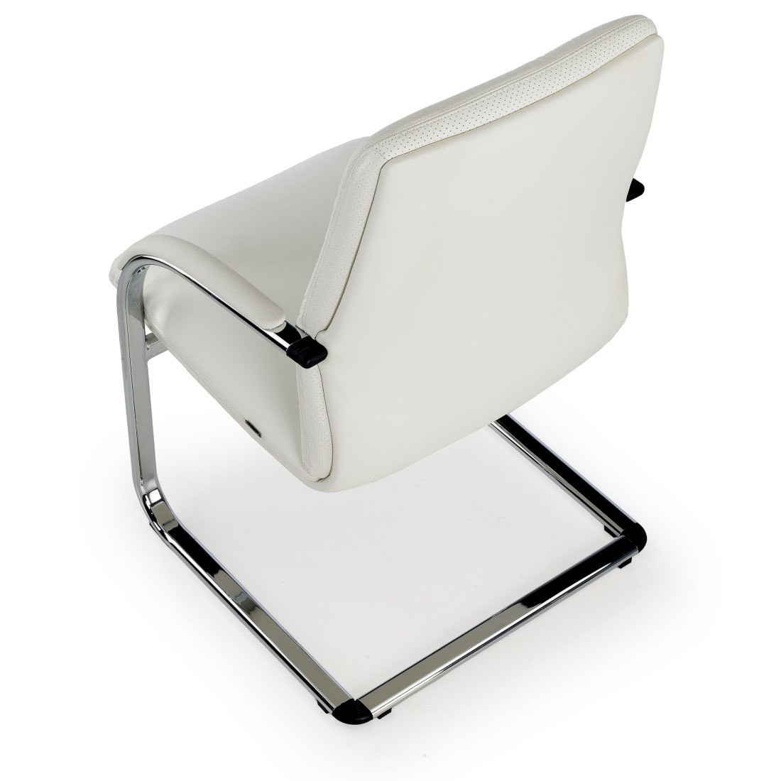 silla confidente blanco aston piel natural 7