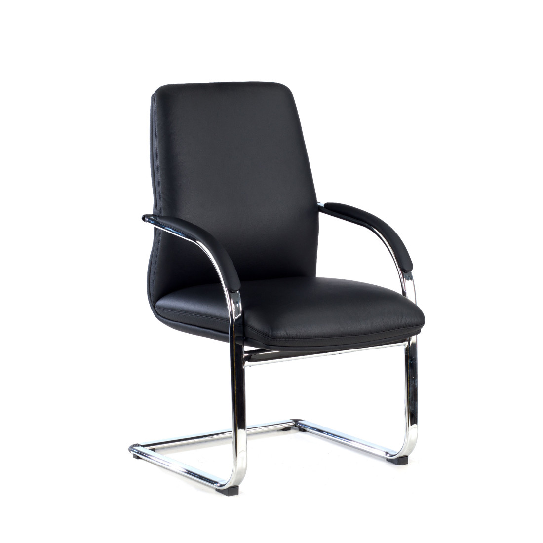 silla confidente negro aston piel natural 1