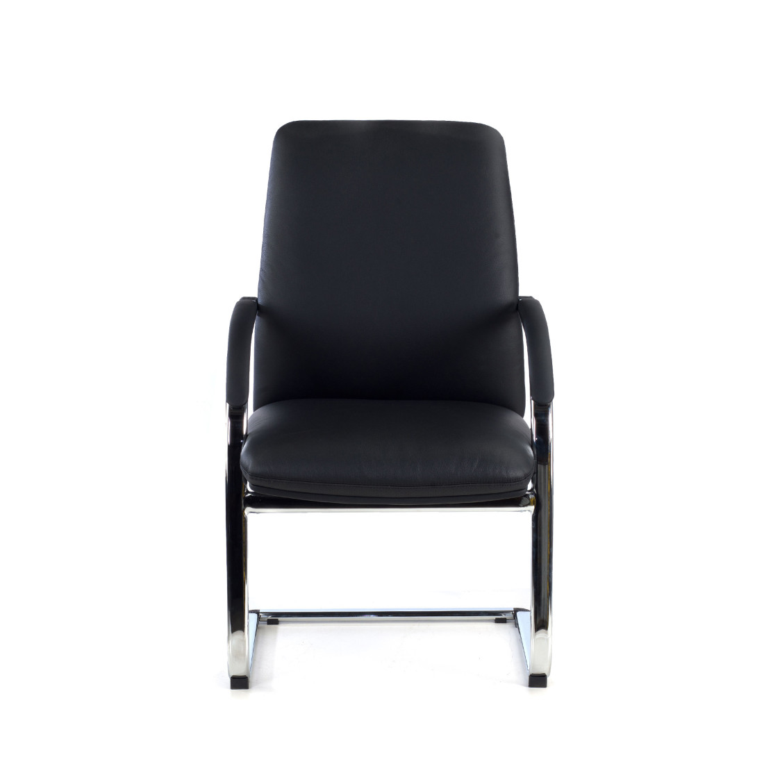 silla confidente negro aston piel natural 3