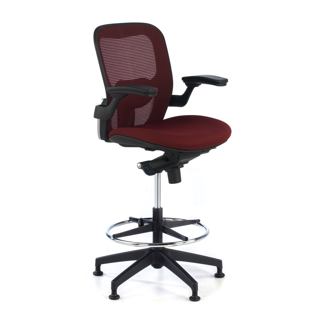 taburete de oficina rojo gioconda taburete de oficina malla 1