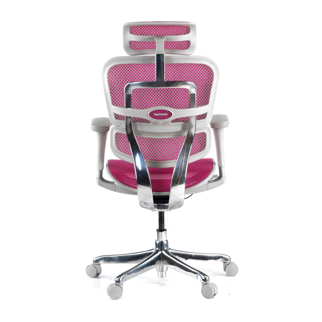 silla ergonomica rosa ergohuman estructura blanca red malla 7