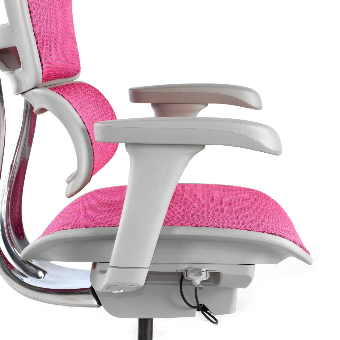silla ergonomica rosa ergohuman estructura blanca red malla 9