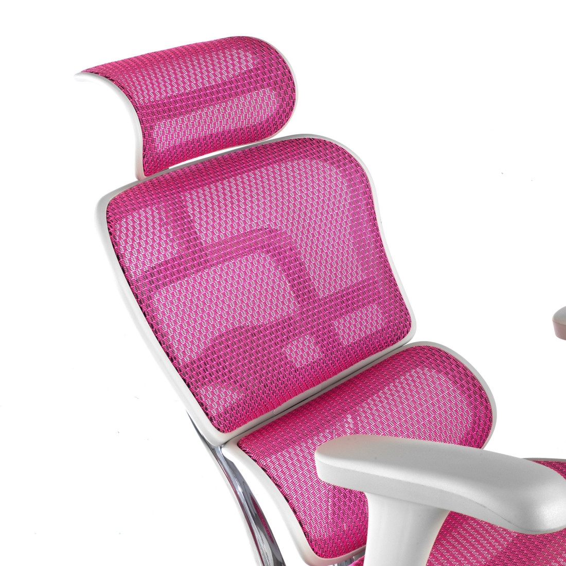 silla ergonomica rosa ergohuman estructura blanca red malla 10