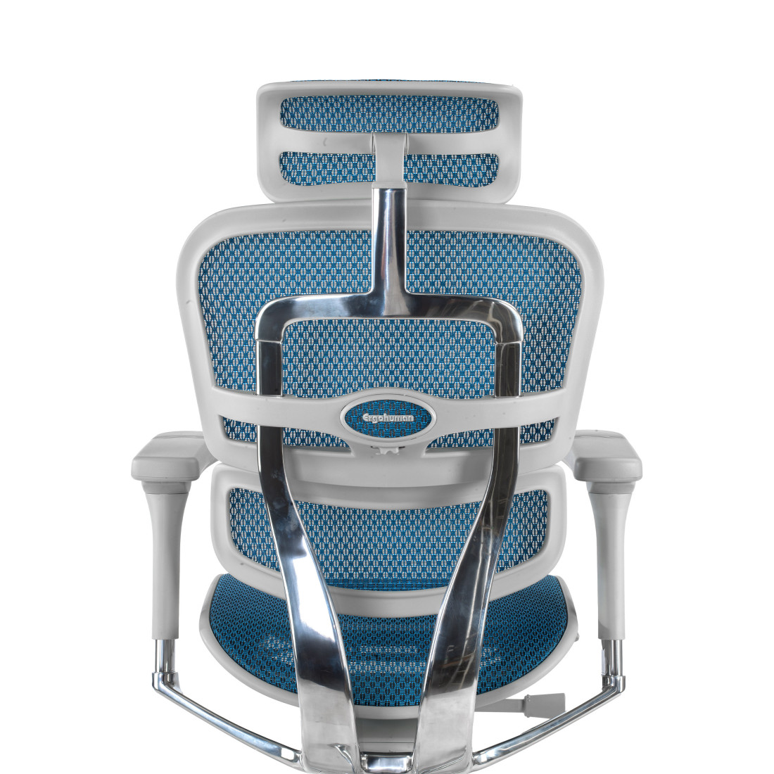 silla ergonomica azul ergohuman elite estructura blanca red malla 10