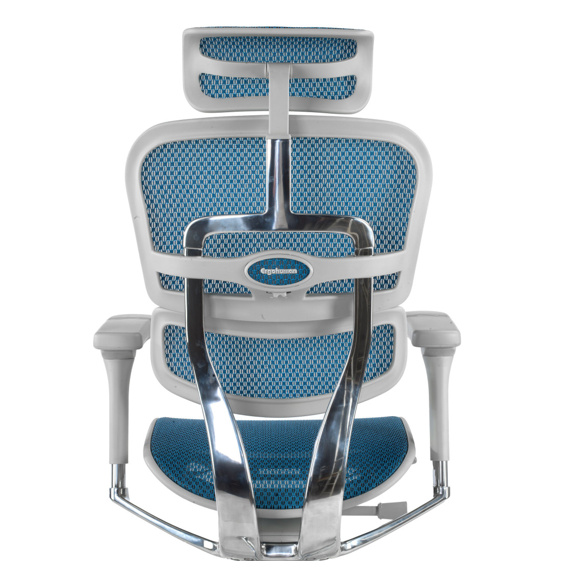 silla ergonomica azul ergohuman elite estructura blanca red malla 12