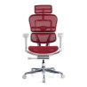 silla ergonomica rojo ergohuman elite estructura blanca red malla 3