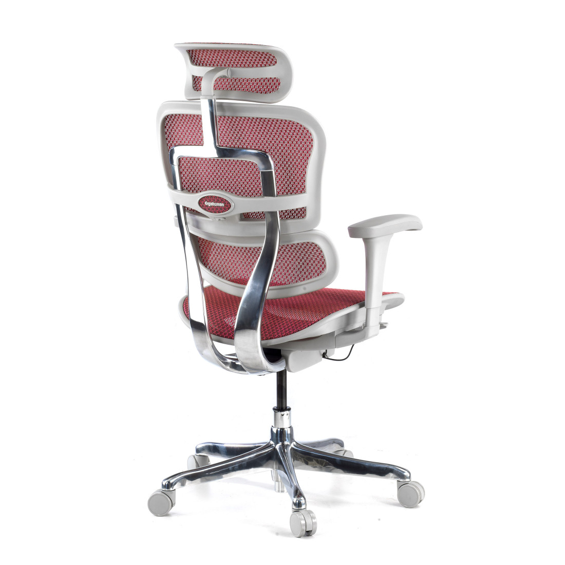 silla ergonomica rojo ergohuman elite estructura blanca red malla 7