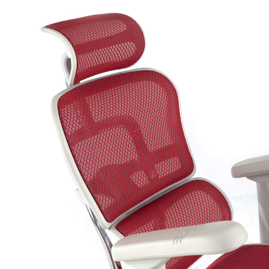 silla ergonomica rojo ergohuman elite estructura blanca red malla 10