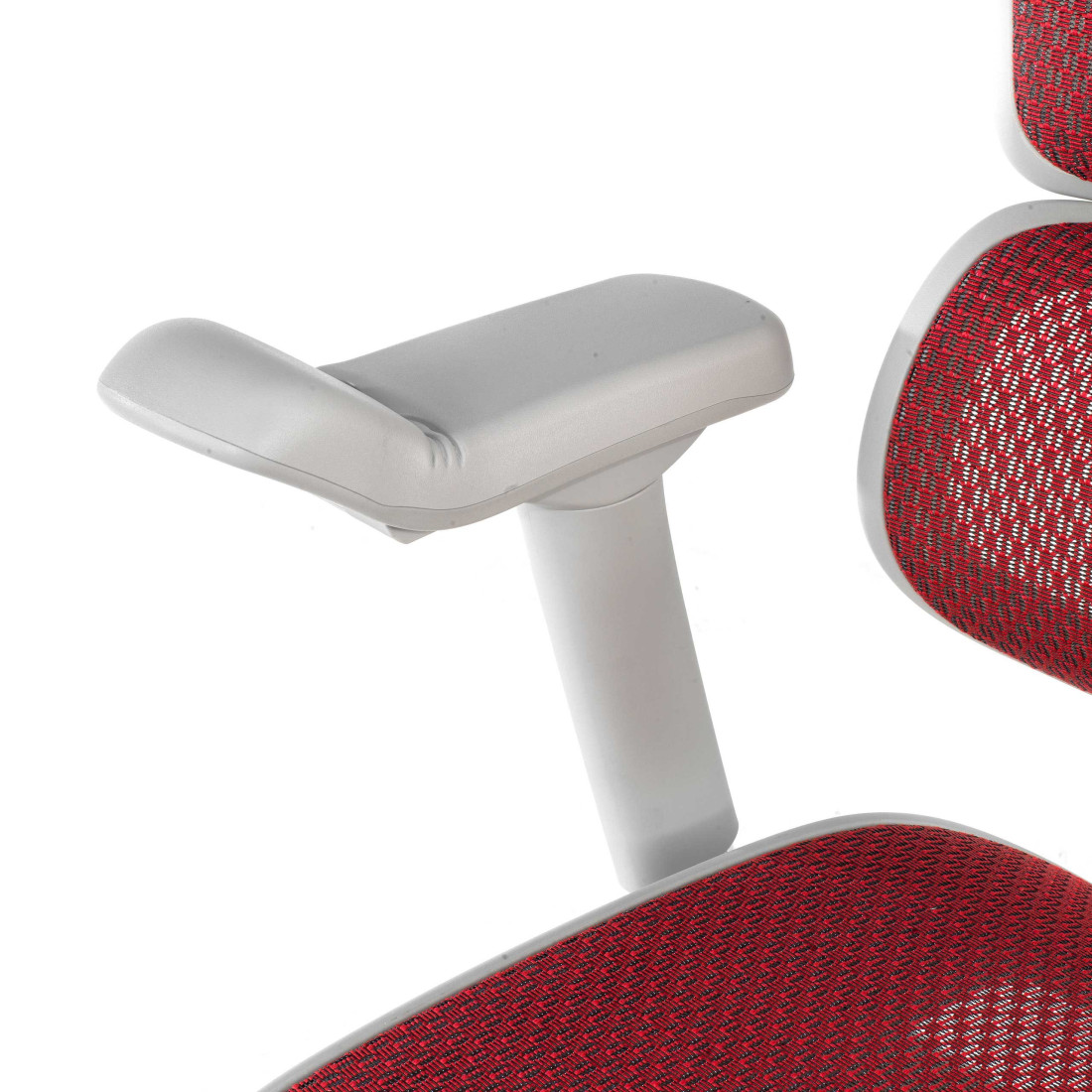 silla ergonomica rojo ergohuman elite estructura blanca red malla 15