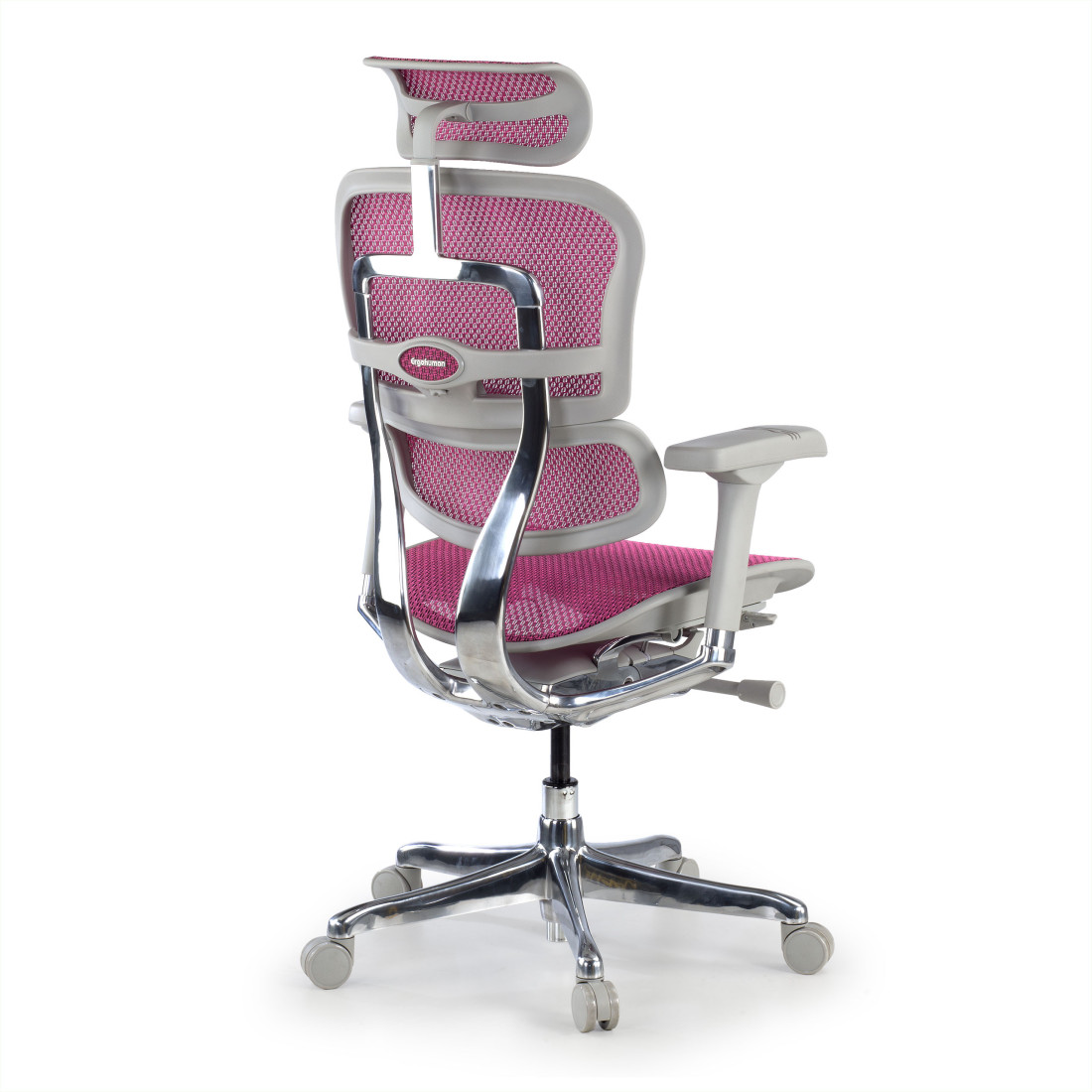 silla ergonomica rosa ergohuman elite estructura blanca red malla 6