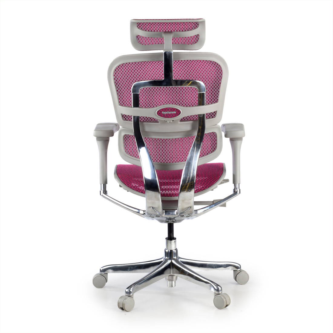 silla ergonomica rosa ergohuman elite estructura blanca red malla 7