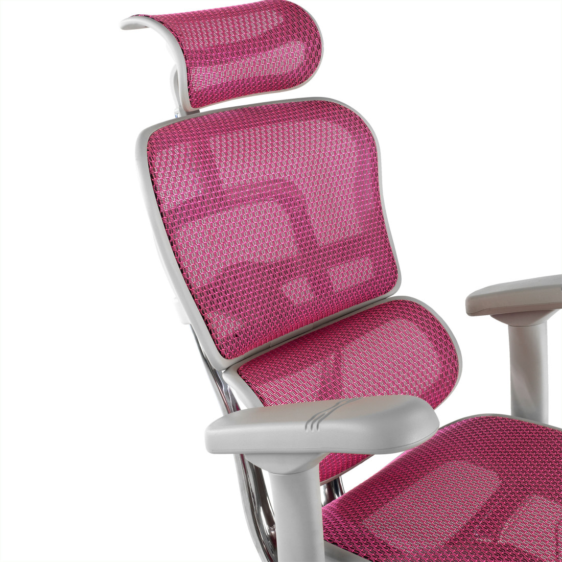 silla ergonomica rosa ergohuman elite estructura blanca red malla 9