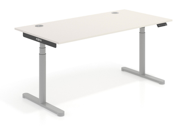 Erghos core mesa elevable premium estructura aluminio - Marfil, 120x80 cm