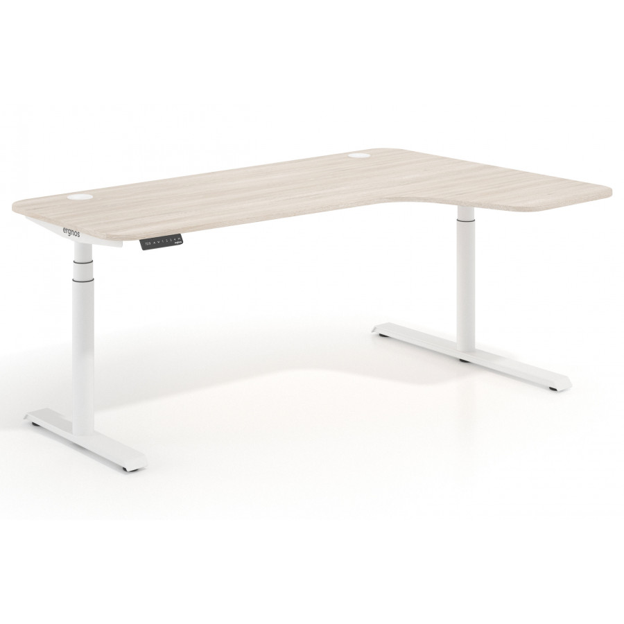 Erghos core XL mesa elevable motorizada con ala estructura blanca