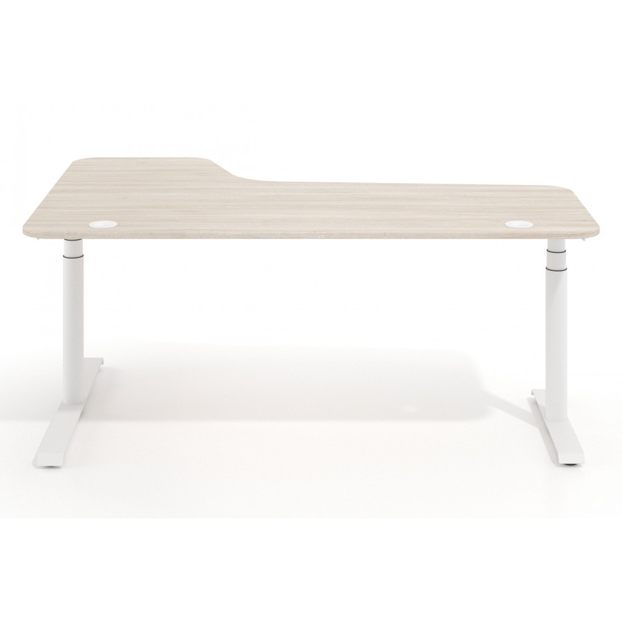 Erghos core XL mesa elevable motorizada con ala estructura blanca