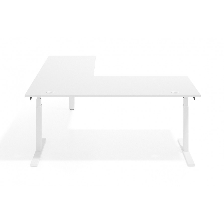 Erghos smart pro mesa con ala elevable electrica estructura blanca