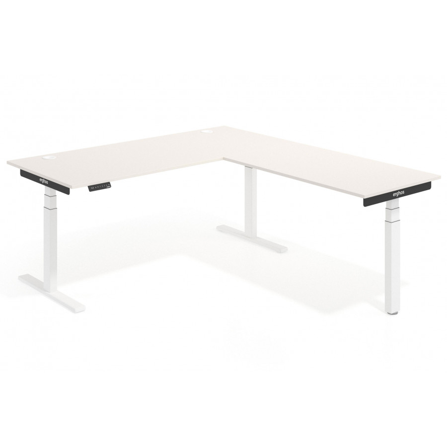 Erghos smart pro mesa con ala elevable electrica estructura blanca