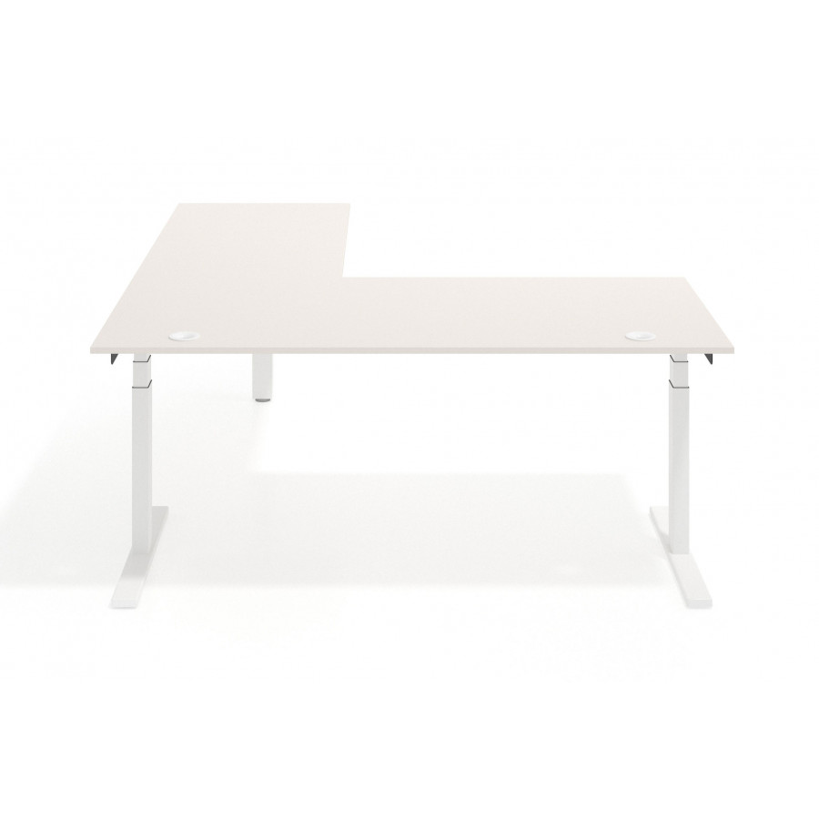 Erghos smart pro mesa con ala elevable electrica estructura blanca
