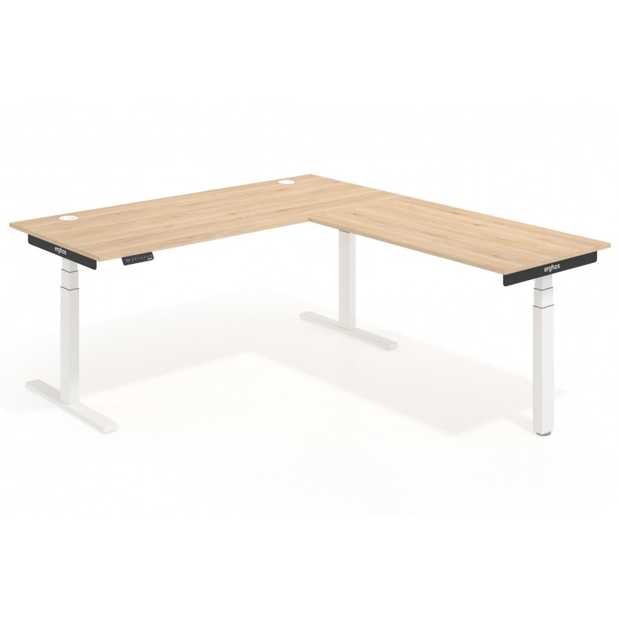 Erghos smart pro mesa con ala elevable electrica estructura blanca