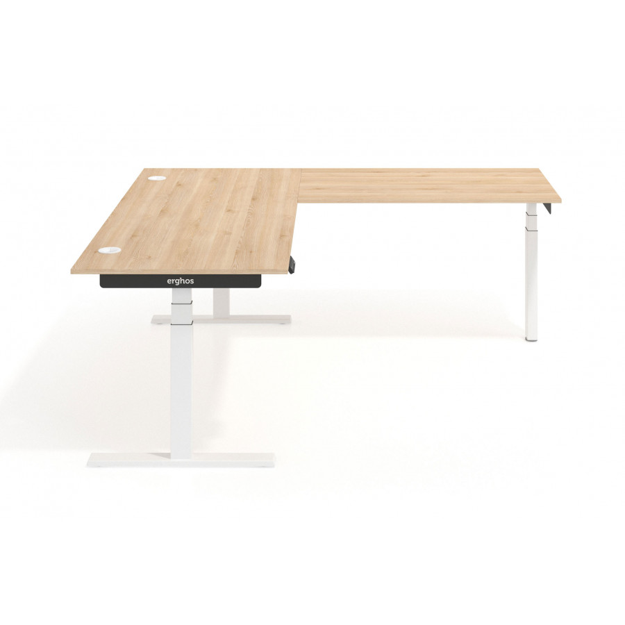 Erghos smart pro mesa con ala elevable electrica estructura blanca