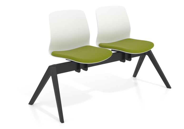 Bancada Sala de Espera Nexus 2 asientos, pata nylon - VERDE
