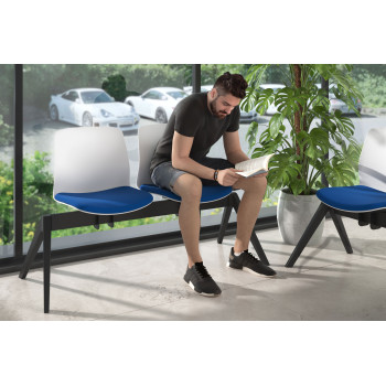 Bancada Nexus - Bancada Sala de Espera Nexus 2 asientos, pata nylon - Imagen 2
