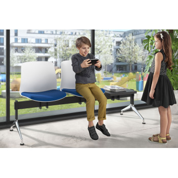 Bancada Nexus - Bancada Sala de Espera Nexus 2 asientos + mesa, pata aluminio lucido - Imagen 2