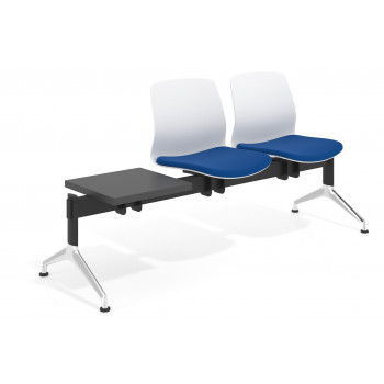 Bancada Nexus - Bancada Sala de Espera Nexus 2 asientos + mesa, pata aluminio lucido - Imagen 1
