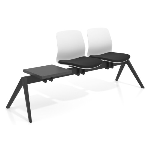 Bancada Sala de Espera Nexus 2 asientos + mesa, pata nylon - sin brazos