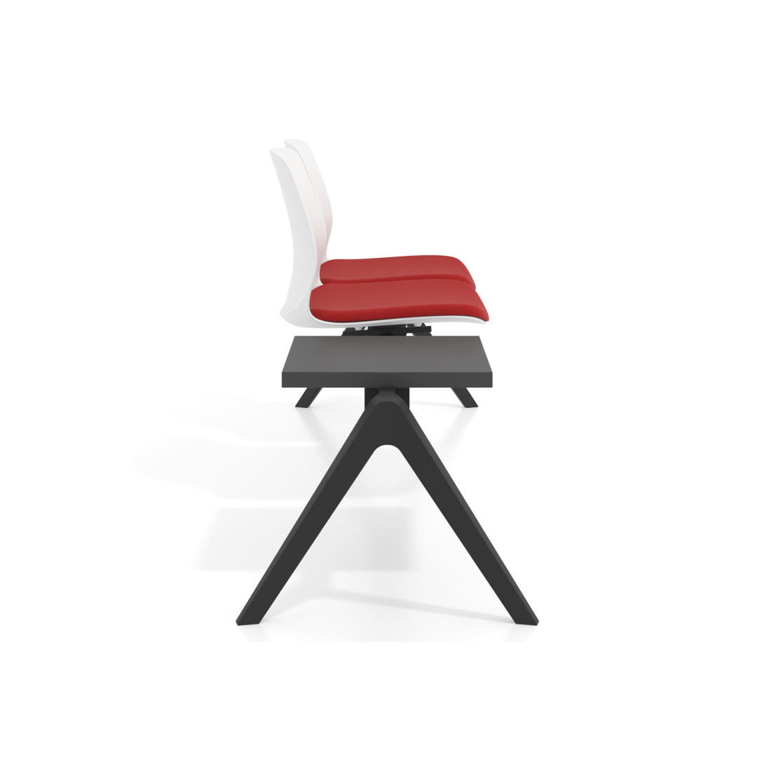 bancada sala de espera negro bancada nexus 2 asientosmesa 12