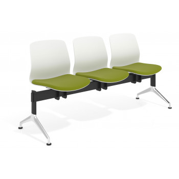 Bancada Nexus - Bancada Sala de Espera Nexus 3 asientos, pata aluminio lucido - Imagen 1