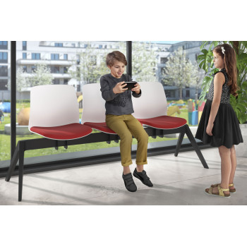 Bancada Nexus - Bancada Sala de Espera Nexus 3 asientos, pata nylon - Imagen 2