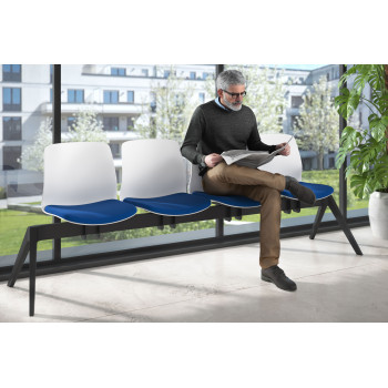 Bancada Nexus - Bancada Sala de Espera Nexus 4 asientos, pata nylon - Imagen 2