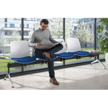 Bancada Nexus - Bancada Sala de Espera Nexus 4 asientos + mesa, pata aluminio lucido - Imagen 2