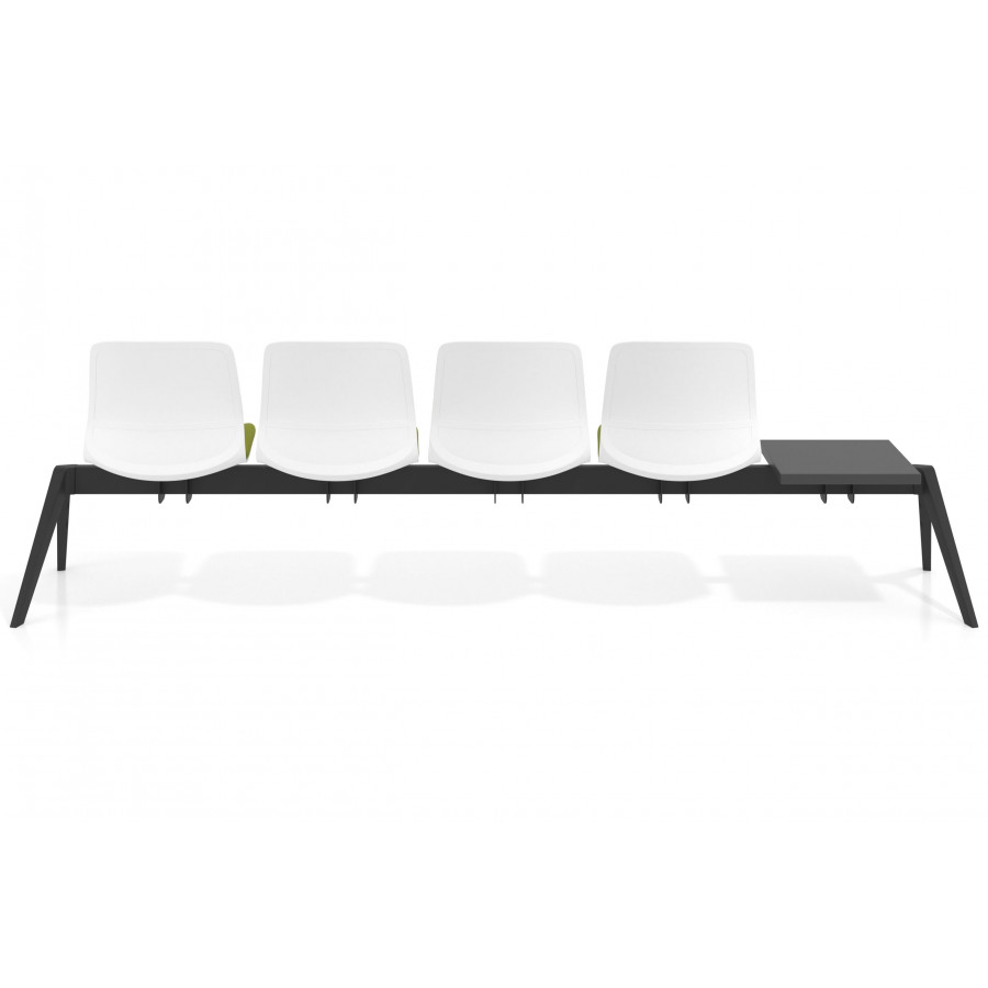 Bancada Sala de Espera Nexus 4 asientos + mesa, pata nylon
