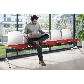 Bancada Nexus - Bancada Sala de Espera Nexus 5 asientos, pata aluminio lucido - Imagen 2