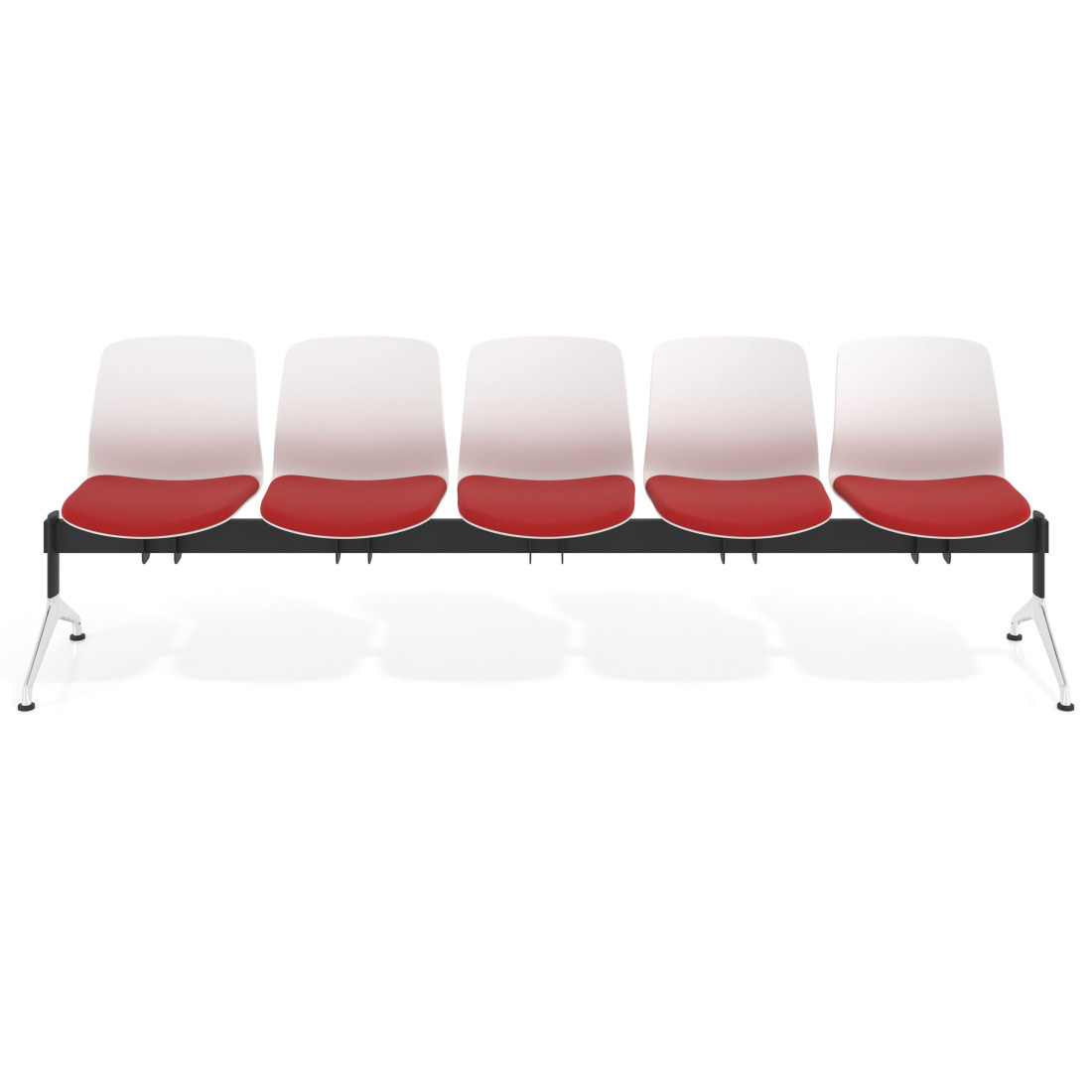 bancada sala de espera rojo bancada nexus 5 asientos 3