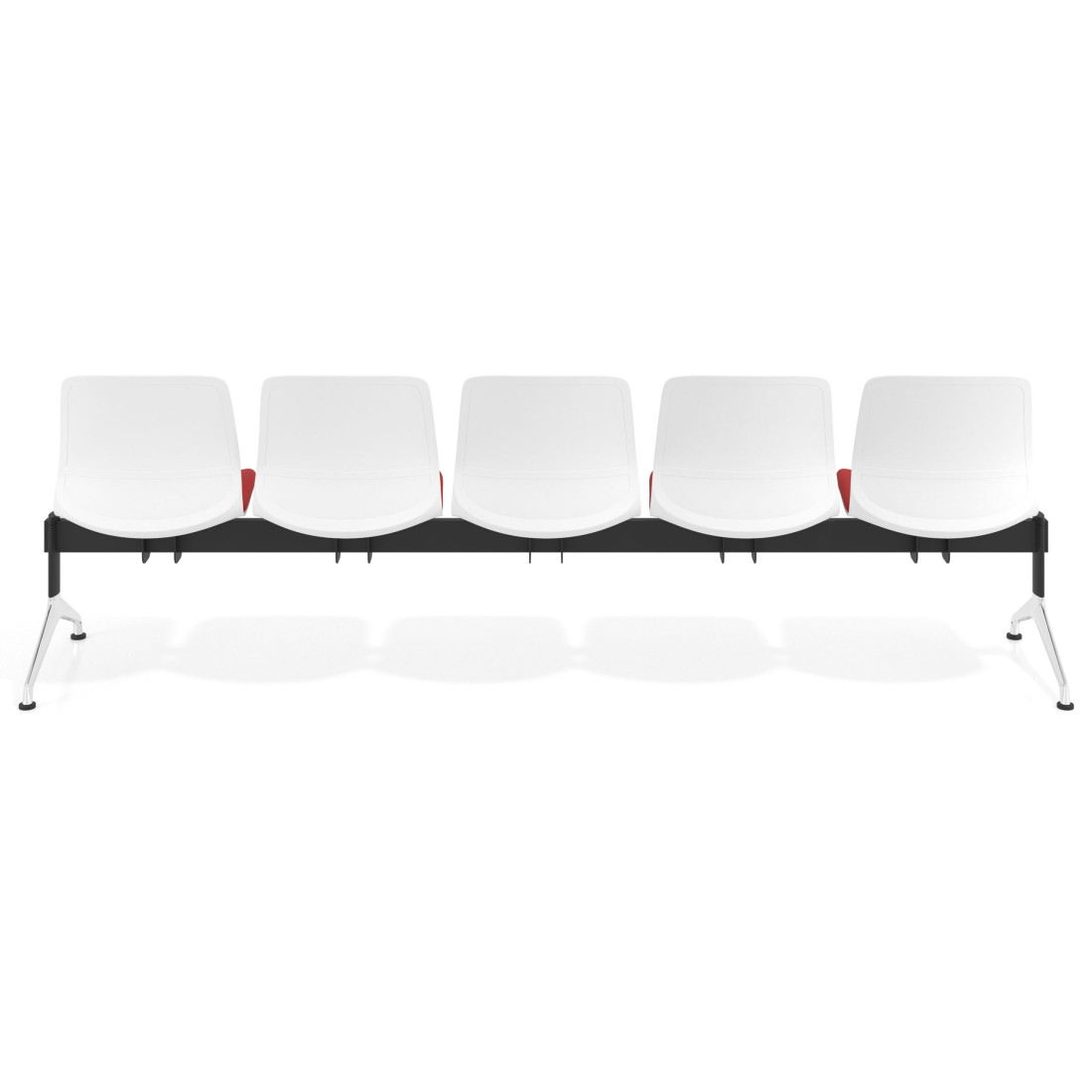 bancada sala de espera rojo bancada nexus 5 asientos 5