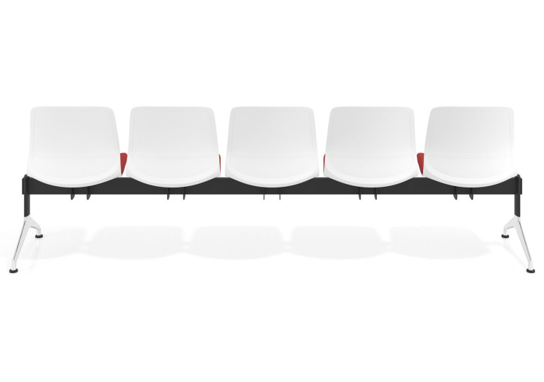 bancada sala de espera rojo bancada nexus 5 asientos 5