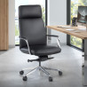 sillon de oficina negro aston piel natural 2