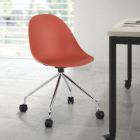 Silla de confidente Flow, con ruedas - rojo Second image