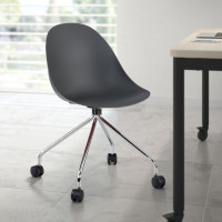Silla de confidente Flow, con ruedas - Gris Second image