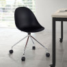 silla confidente negro flow con ruedas plastico 2