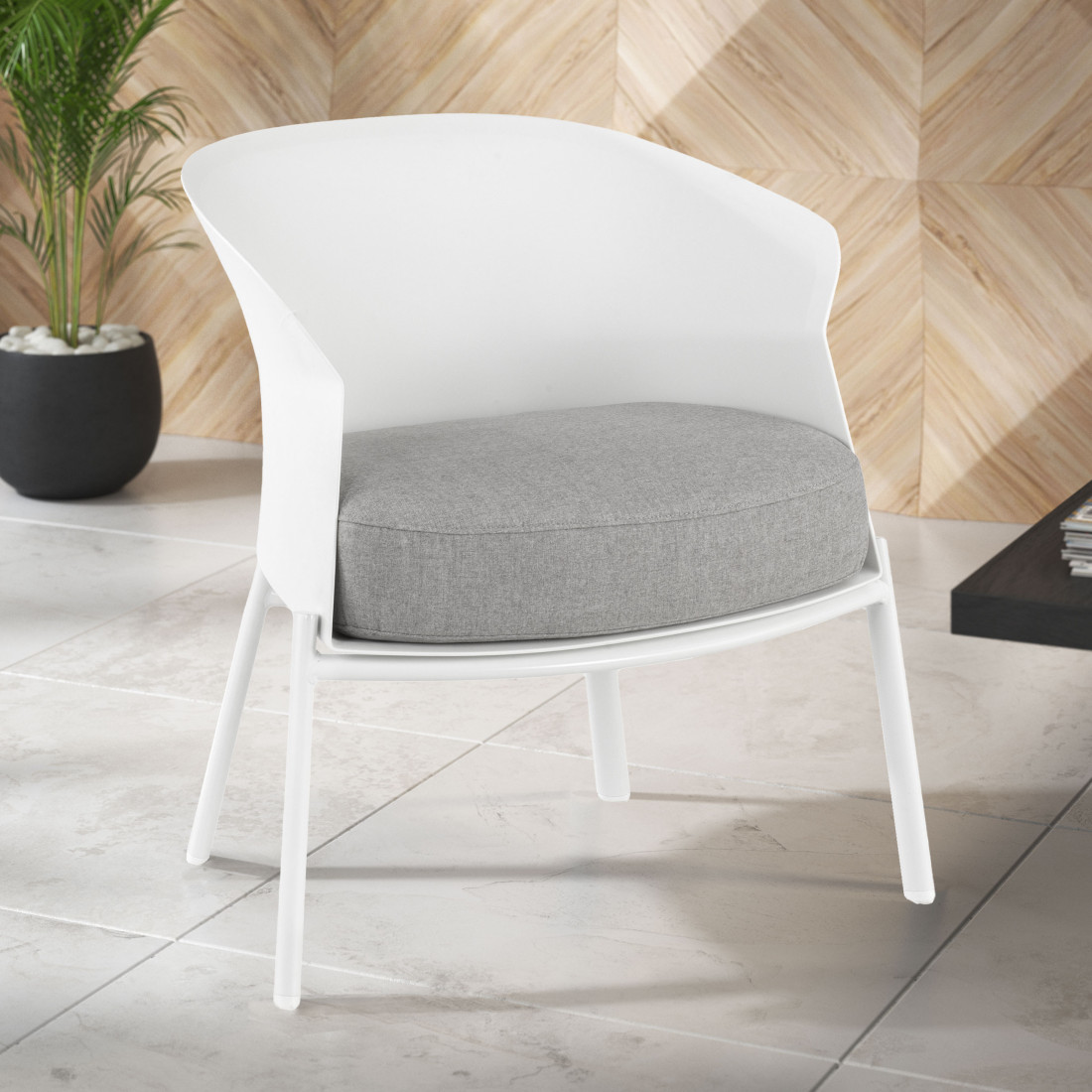 sillon para sala de espera blanco winnie patas de madera tela 2