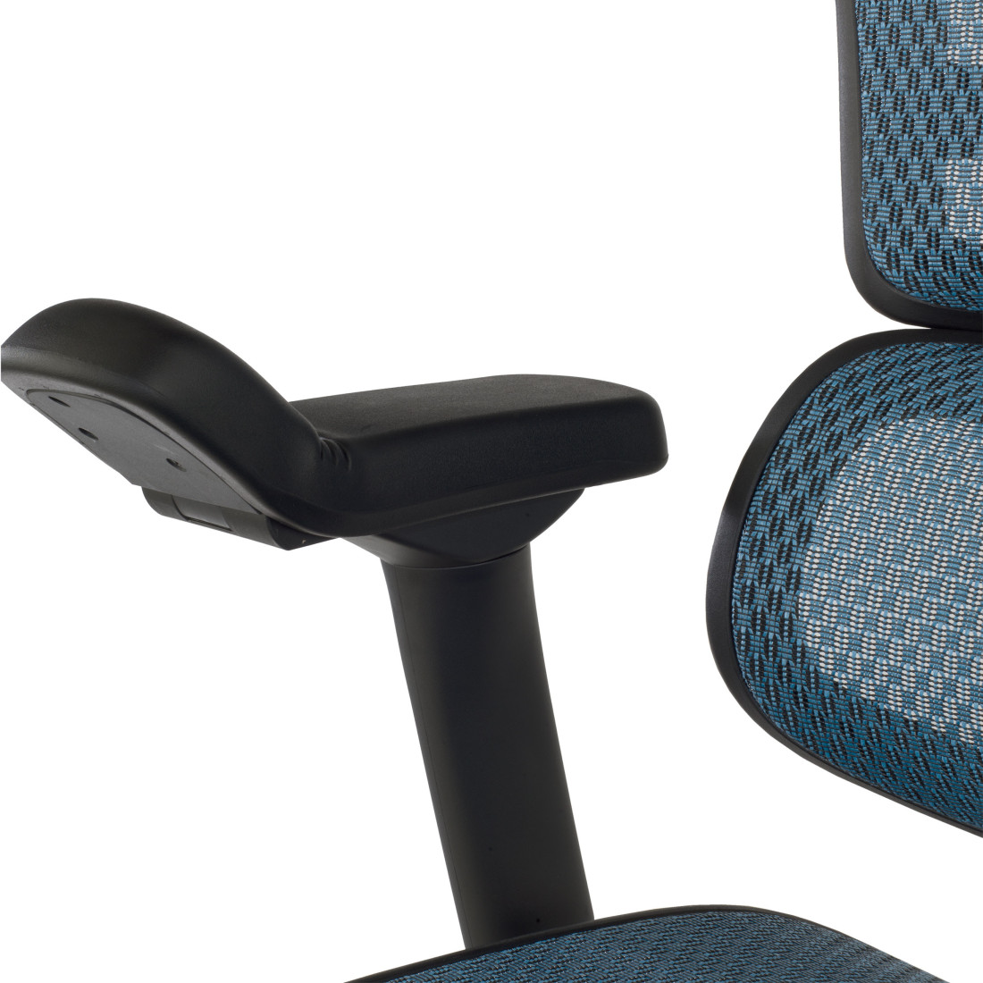 silla ergonomica azul ergohuman elite estructura negra red malla 9